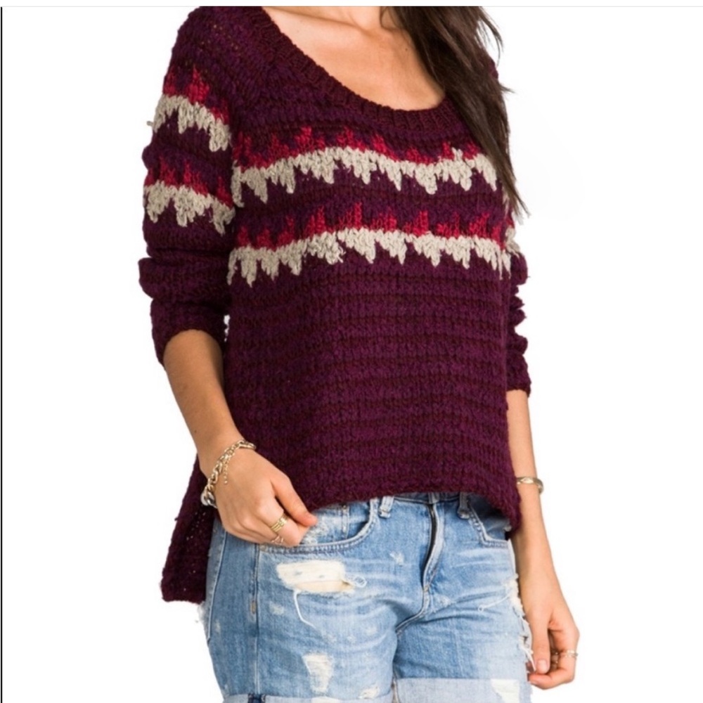Free People Fair-Isle Pullover Sweater - Picture 3 of 9
